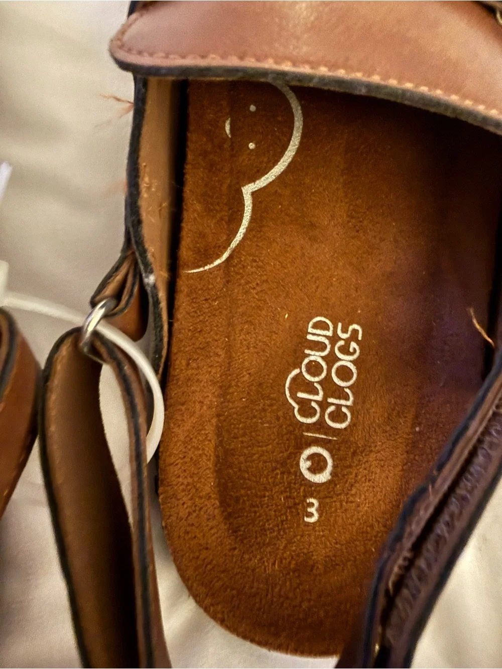 Cloud Clogs Boys Brown Faux Leather Slingback Loafers